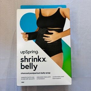 upSpring Shrinkx Belly Charcoal Postpartum Belly Wrap Size S/M